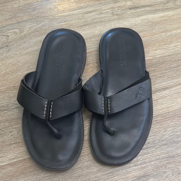 Sperry Men's Topsider Classic Black Flip-Flops - Picture 3 of 7